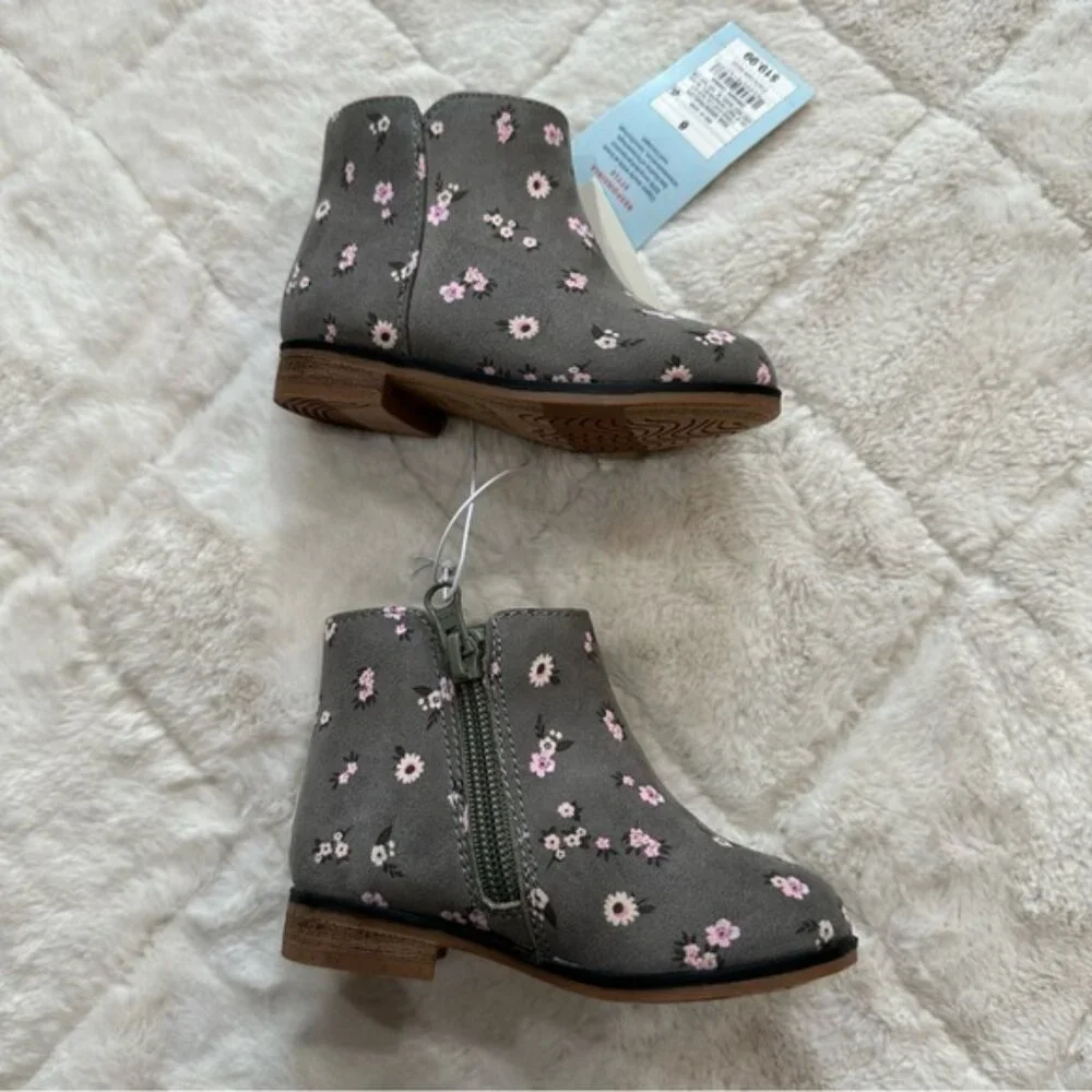 Cat & Jack | Toddler Girls' Penelope Slip-On Zipper Booties | Size 6